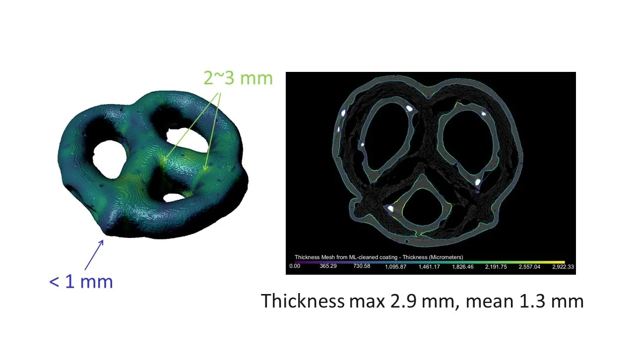 Pretzel Coating Thickness Analysis by Xray CT